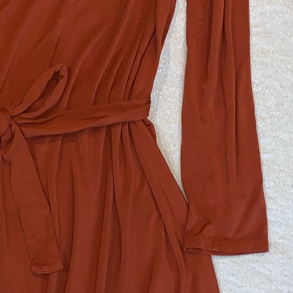 White Birch soft swing stretchy rust swing dress XL - Picture 3 of 6